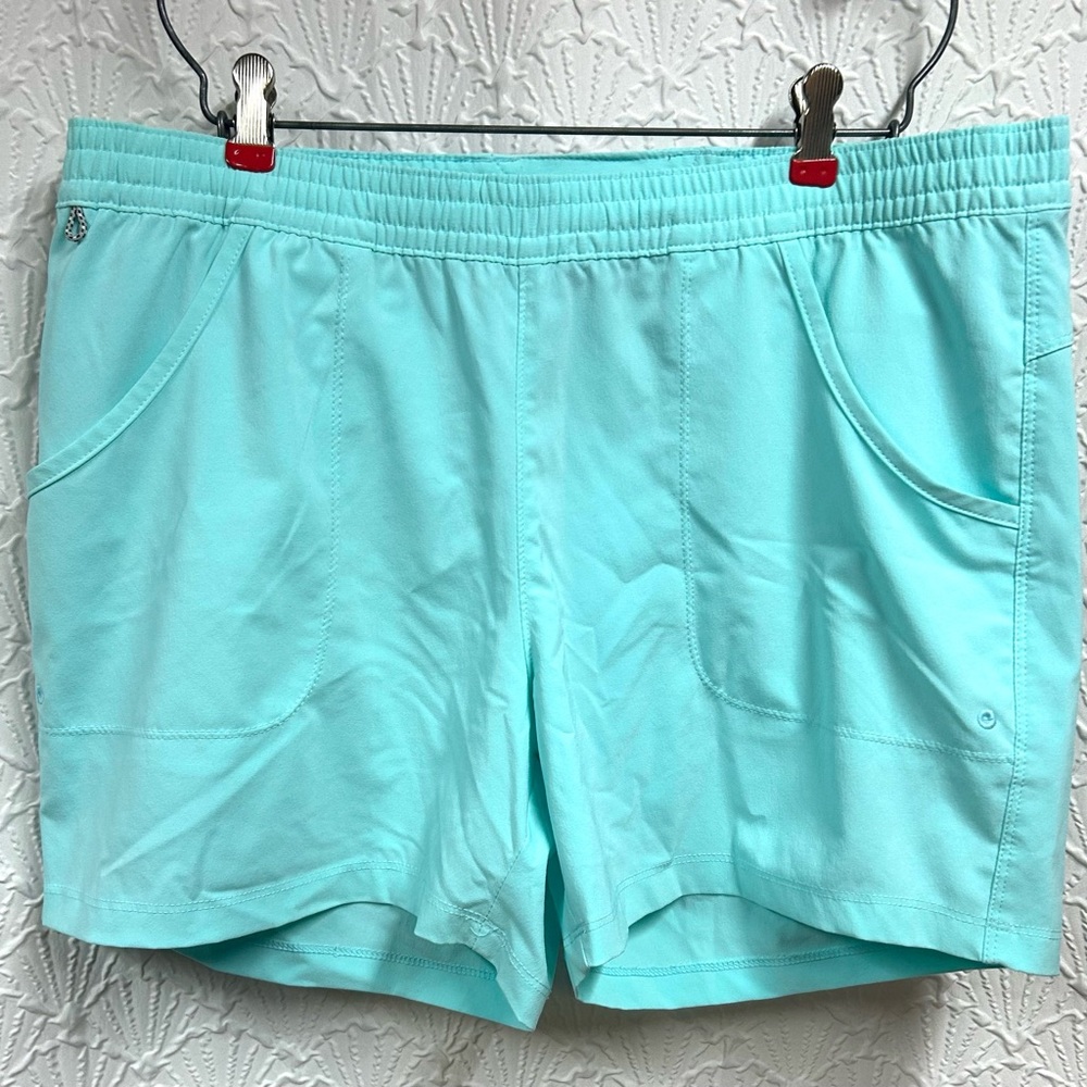 Columbia Aqua Blue Performance Fishing Gear Large Shorts